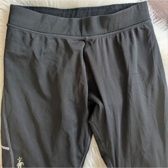 Smartwool Tights Solid Black PhD Run Wind Leggings Merino Blend M Medium - Picture 6 of 11